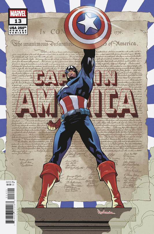 CAPTAIN AMERICA #13 ROGE ANTONIO 250TH HOMAGE VARIANT [ARM] ISBN: 75960621146301321 - FOC DATE: 6/14/26  - Release Date: 7/15/26