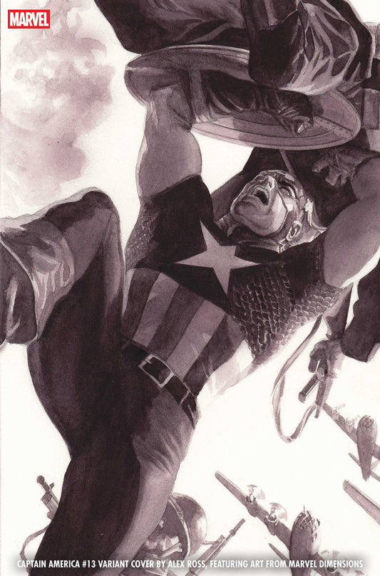 CAPTAIN AMERICA #13 ALEX ROSS MARVEL DIMENSIONS VARIANT [ARM] ISBN: 75960621146301331 - FOC DATE: 6/14/26  - Release Date: 7/15/26