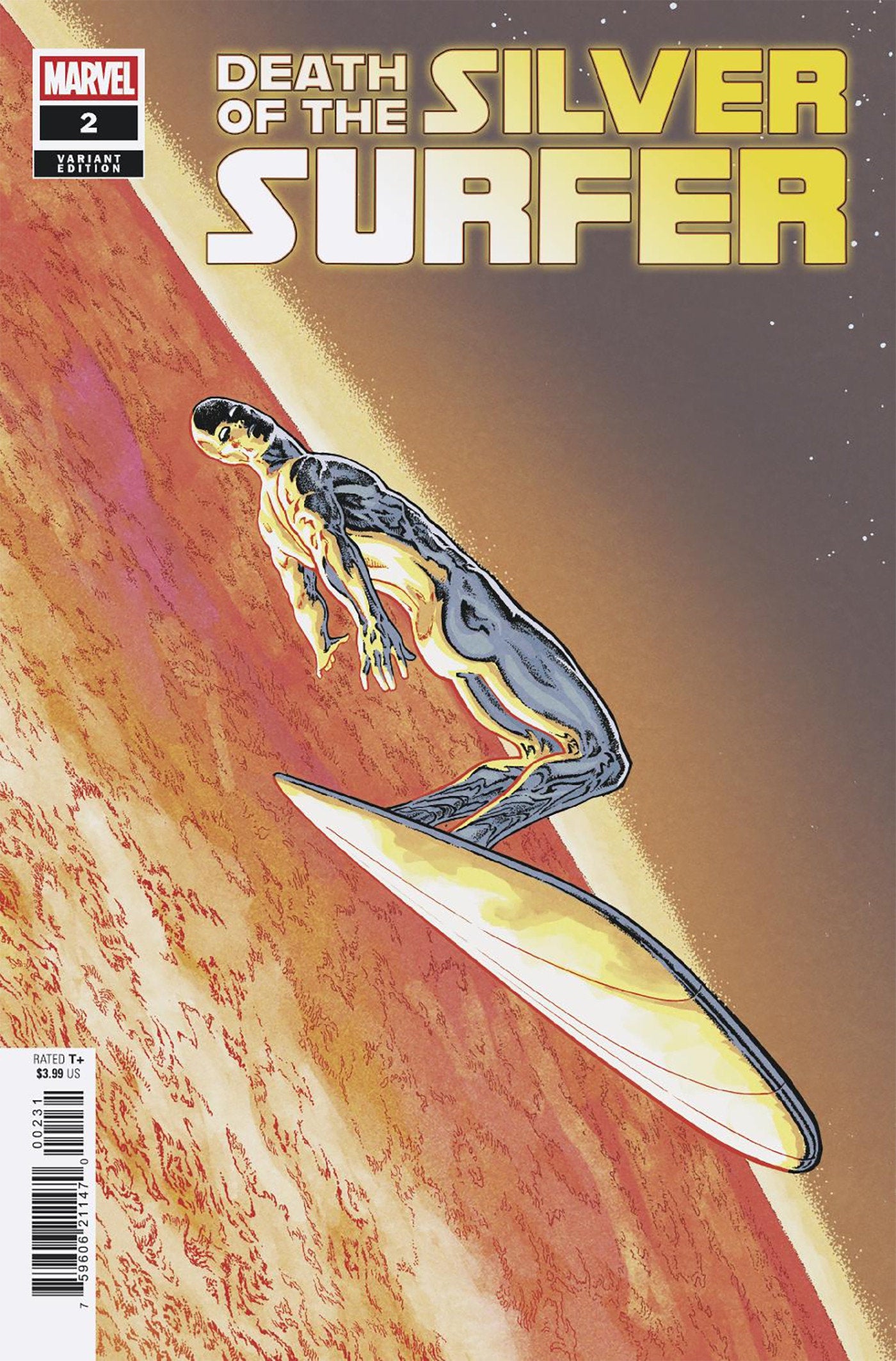 DEATH OF THE SILVER SURFER #2 AARON KUDER VARIANT - ISBN: 75960621147000231 - Release Date:  7/16/25
