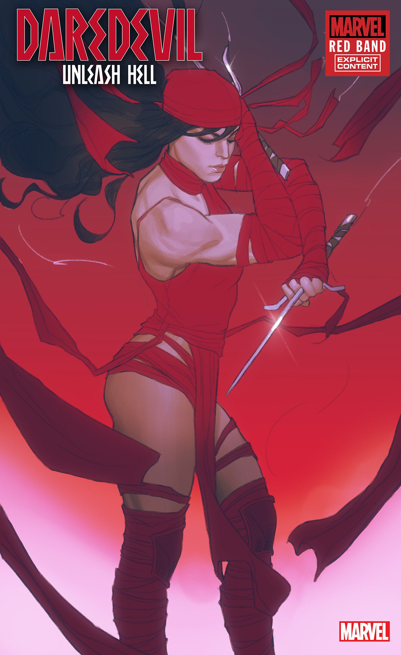 DAREDEVIL: UNLEASH HELL - RED BAND #1 JOSHUA SWABY ELEKTRA VARIANT [POLYBAGGED]  - Release Date:  1/8/25