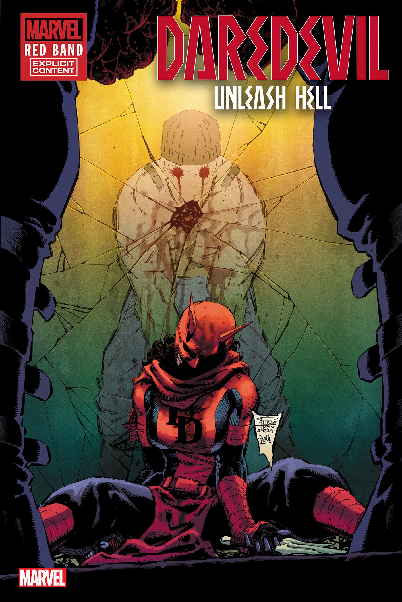 DAREDEVIL: UNLEASH HELL - RED BAND #1 PHILIP TAN VARIANT [POLYBAGGED]  - Release Date:  1/8/25