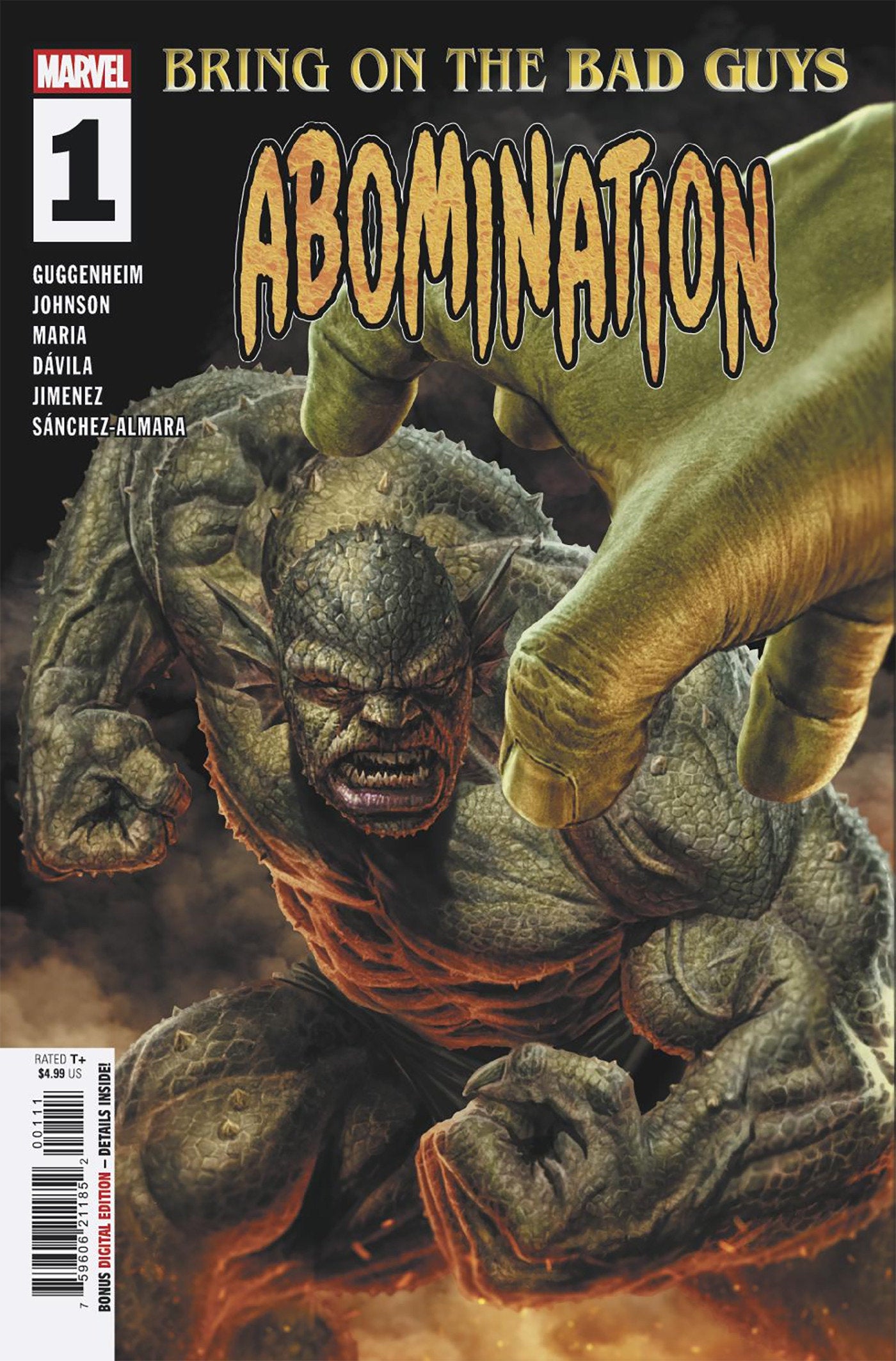 BRING ON THE BAD GUYS: ABOMINATION #1 - ISBN: 75960621185200111 - Release Date:  7/16/25