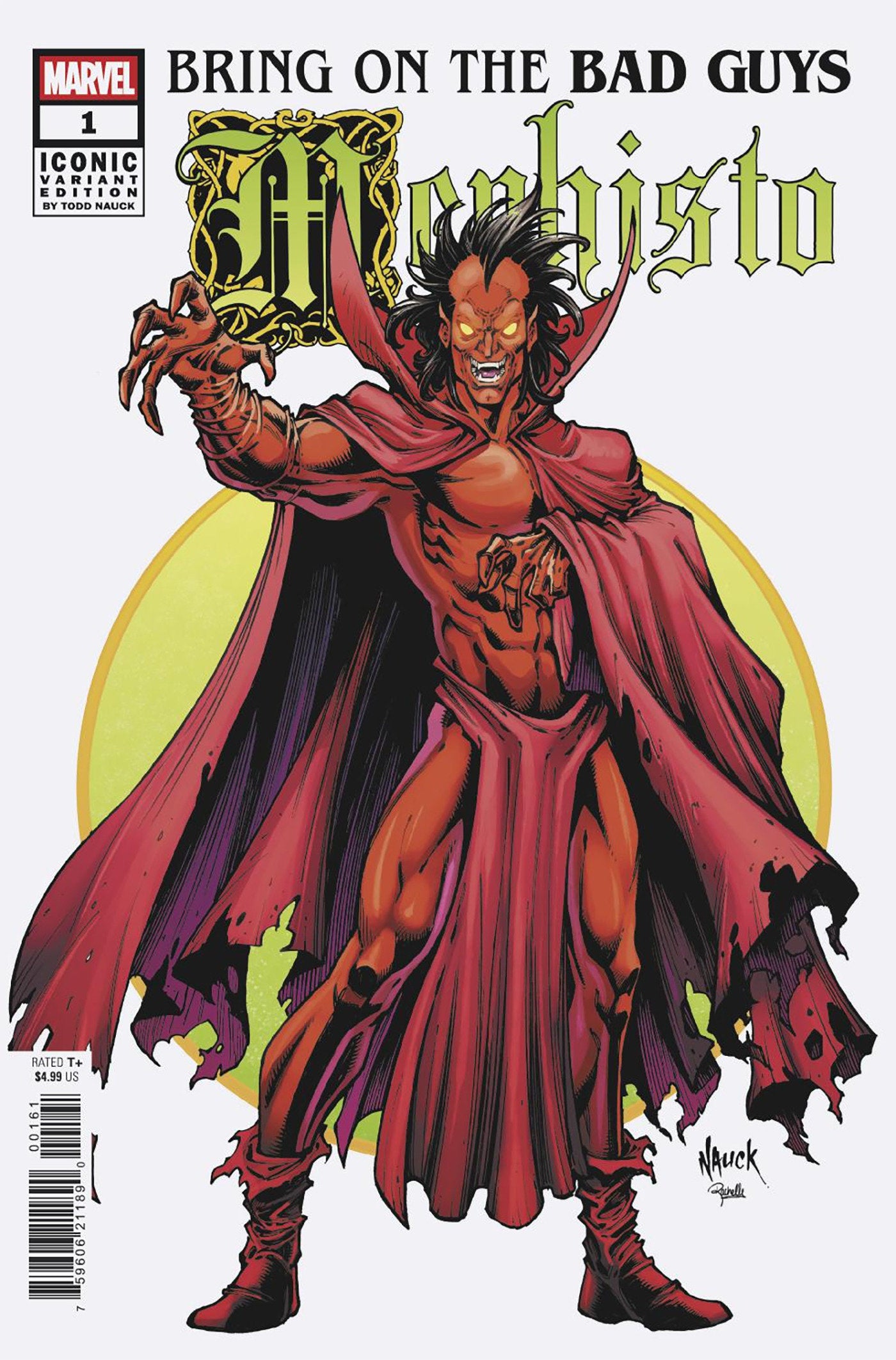 BRING ON THE BAD GUYS: MEPHISTO #1 TODD NAUCK ICONIC VARIANT - ISBN: 75960621189000161 - Release Date:  8/27/25