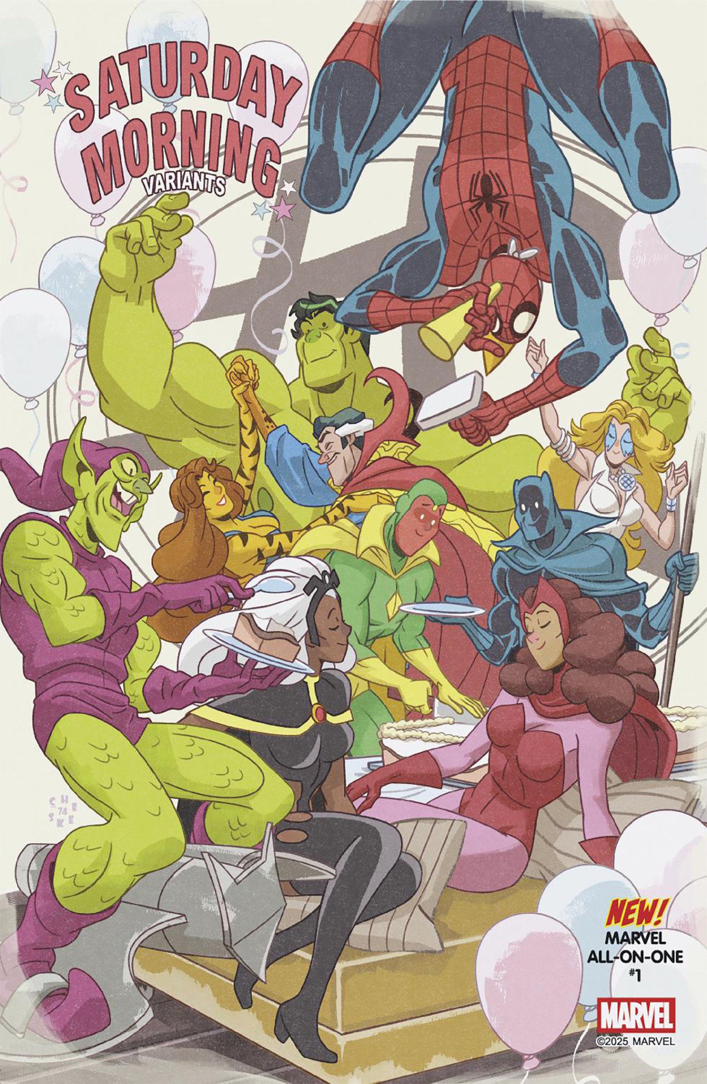 MARVEL ALL-ON-ONE #1 SEAN GALLOWAY SATURDAY MORNING VARIANT - ISBN: 75960621222400121 - Release Date:  8/20/25