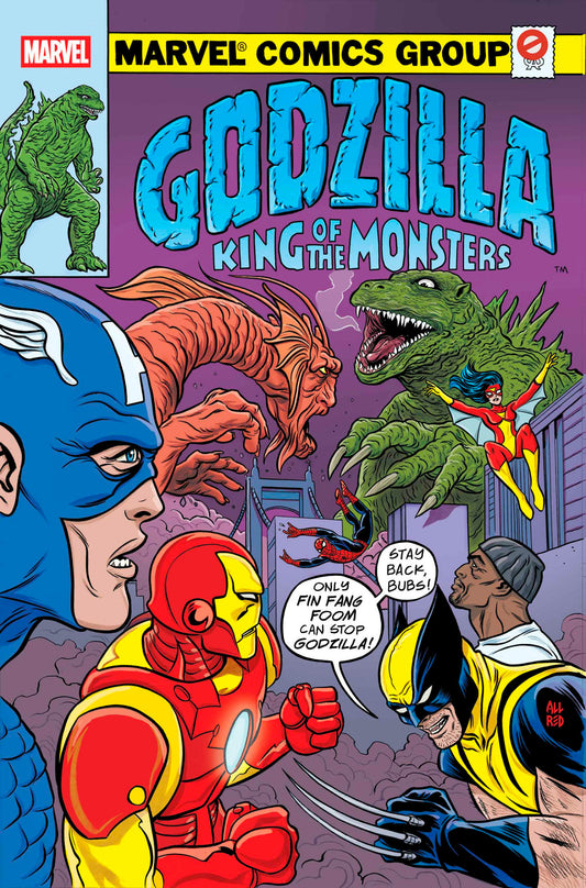 GODZILLA VS. AVENGERS #1 MIKE ALLRED GODZILLA KING OF THE MONSTERS HOMAGE VARIANT  - Release Date:  6/18/25