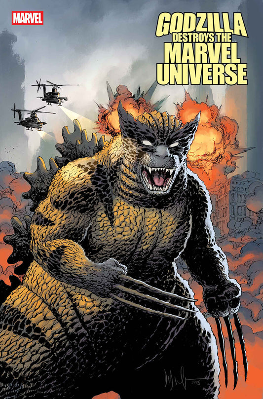 GODZILLA DESTROYS THE MARVEL UNIVERSE #4 DAVE WACHTER MARVELZED WOLVERINE-ZILLA VARIANT ISBN: 75960621228600441 - Release Date: 10/15/25