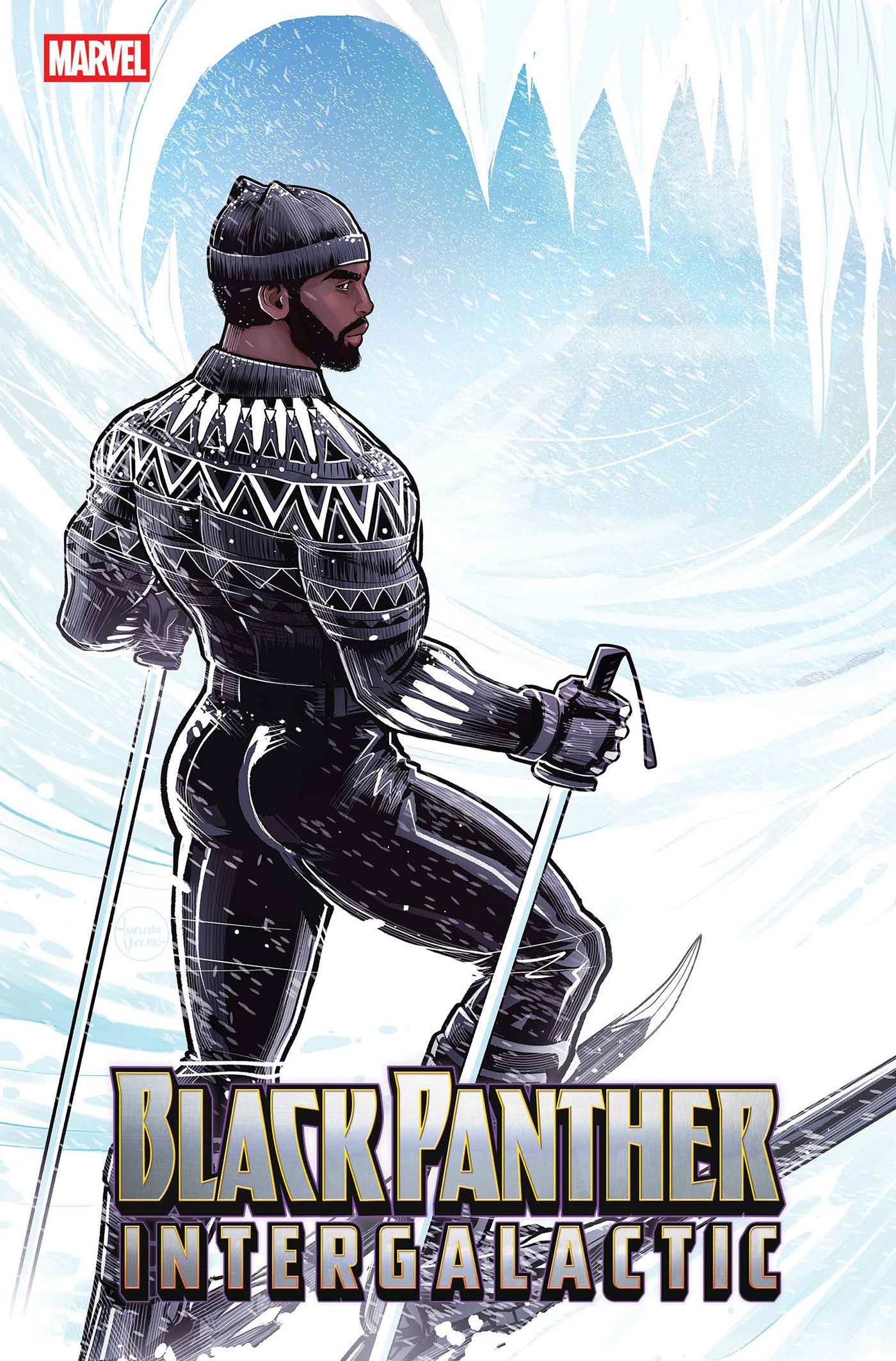BLACK PANTHER: INTERGALACTIC #1 LUCIANO VECCHIO WINTER BREAK VARIANT ISBN: 75960621245300121 - Release Date: 12/17/25
