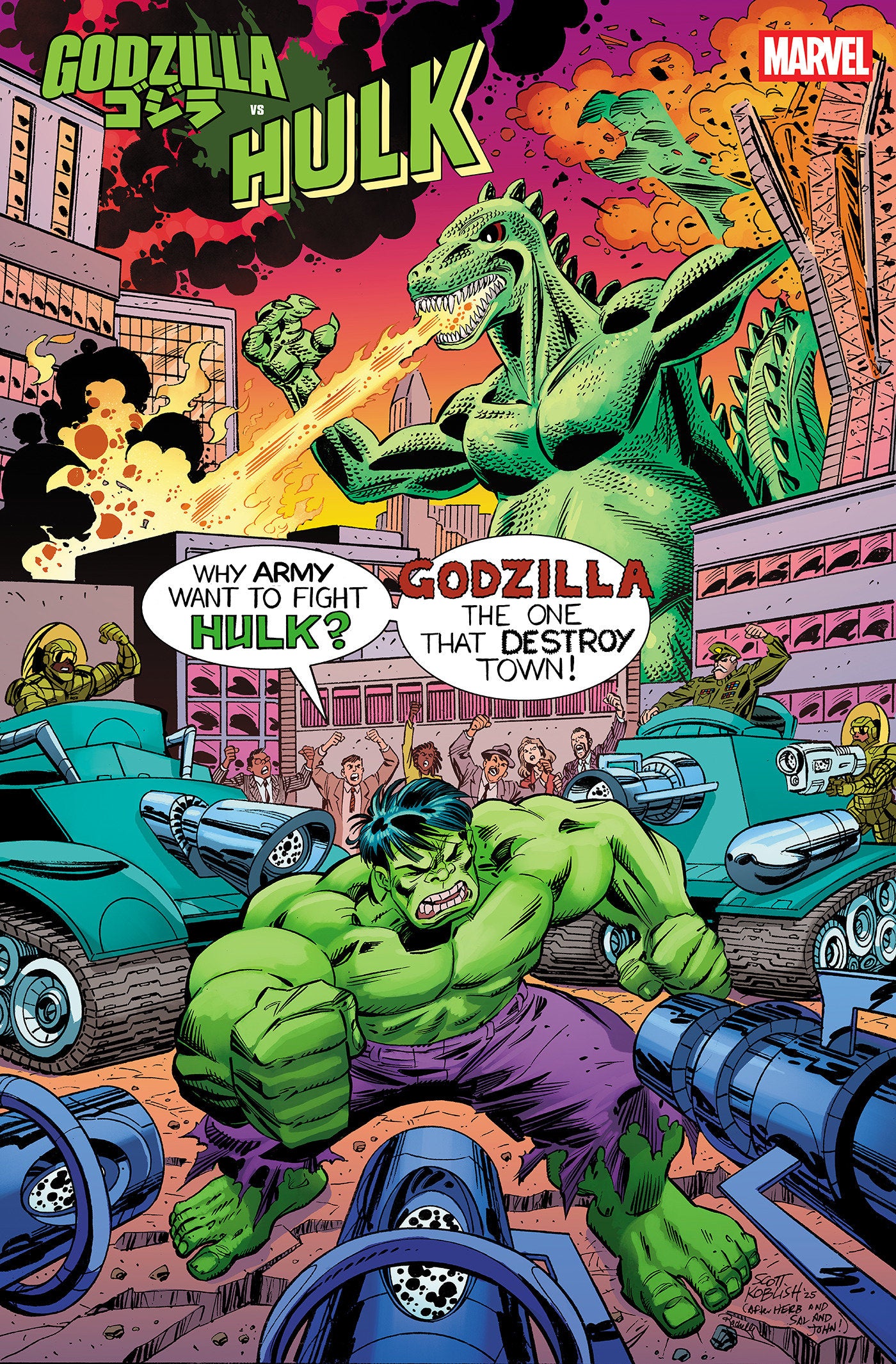GODZILLA VS. HULK #1 SCOTT KOBLISH CLASSIC VARIANT  - Release Date:  04/16/2025