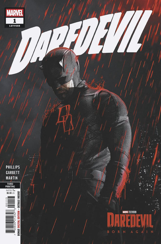 DAREDEVIL #1 MARVEL TELEVISION 3RD PRINTING VARIANT ISBN: 75960621282800113 - FOC DATE: 5/24/26  - Release Date: 6/24/26