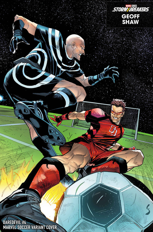 DAREDEVIL #4 GEOFF SHAW MARVEL SOCCER VARIANT ISBN: 75960621282800431 - FOC DATE: 6/7/26  - Release Date: 7/8/26