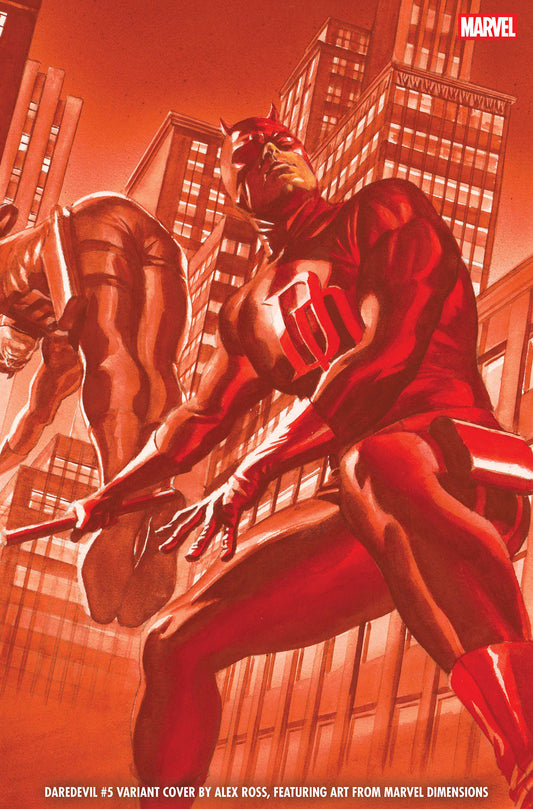 DAREDEVIL #5 ALEX ROSS MARVEL DIMENSIONS VARIANT ISBN: 75960621282800521 - FOC DATE: 7/19/26  - Release Date: 8/19/26