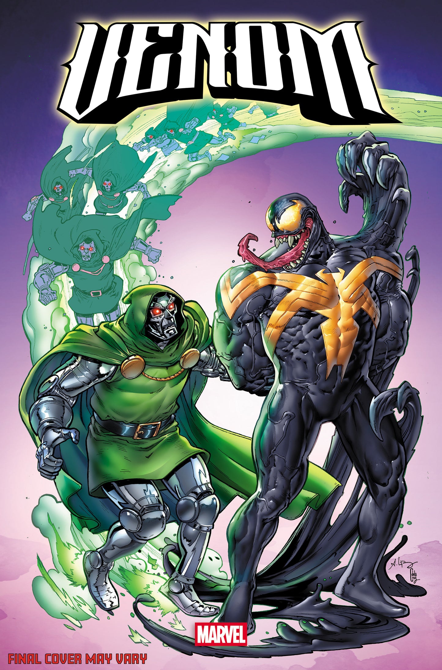 VENOM #255 ANDREI BRESSAN DOOM HOMAGE VARIANT [DS] ISBN: 75960621330625521 - FOC DATE: 02/09/2026  - Release Date: 03/11/2026