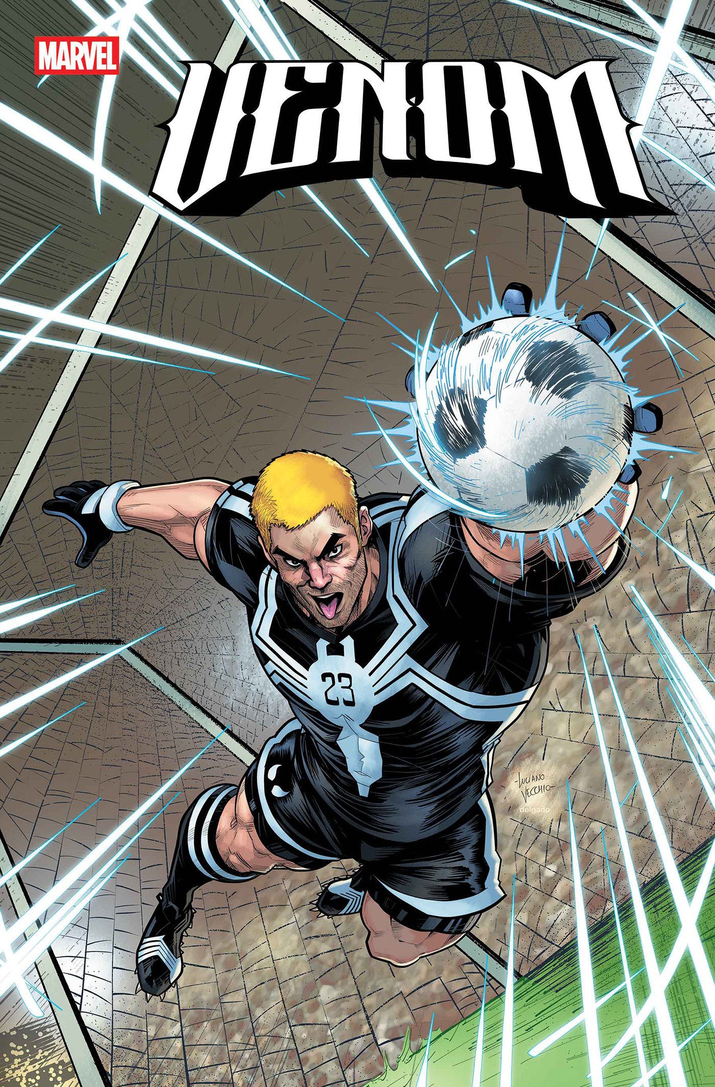 VENOM #259 LUCIANO VECCHIO MARVEL SOCCER VARIANT ISBN: 75960621330625931 - FOC DATE: 5/10/26  - Release Date: 6/24/26