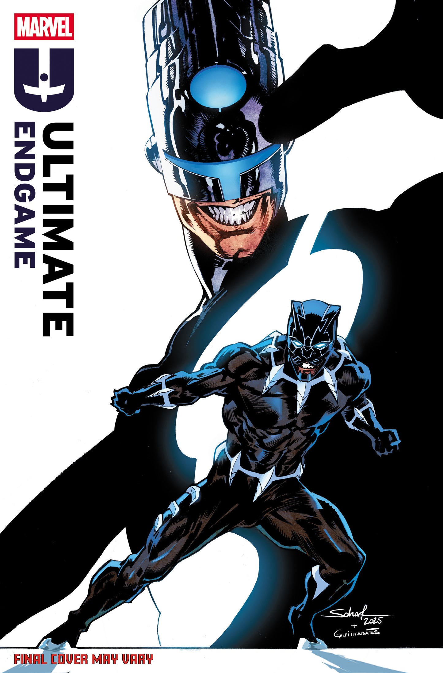 ULTIMATE ENDGAME #3 JONAS SCHARF BLACK PANTHER VARIANT ISBN: 75960621336800321 - FOC DATE: 2/23/26  - Release Date: 3/25/26