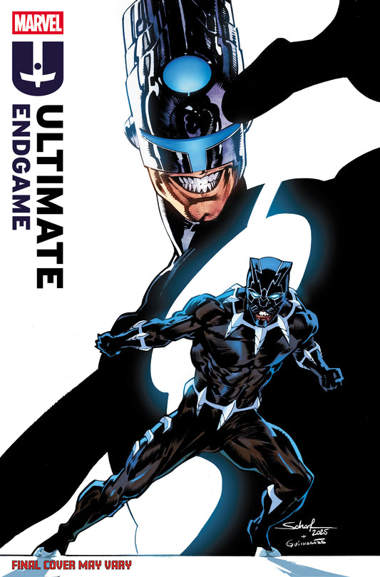 ULTIMATE ENDGAME #3 JONAS SCHARF BLACK PANTHER VARIANT ISBN: 75960621336800321 - FOC DATE: 2/23/26  - Release Date: 3/25/26