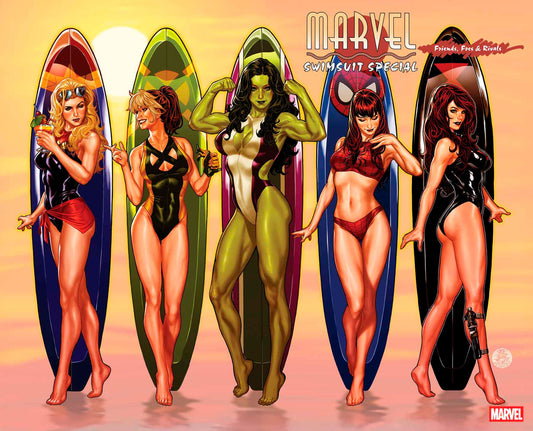 MARVEL SWIMSUIT SPECIAL: FRIENDS, FOES & RIVALS #1 MARK BROOKS WRAPAROUND VARIANT  - Release Date:  7/9/25