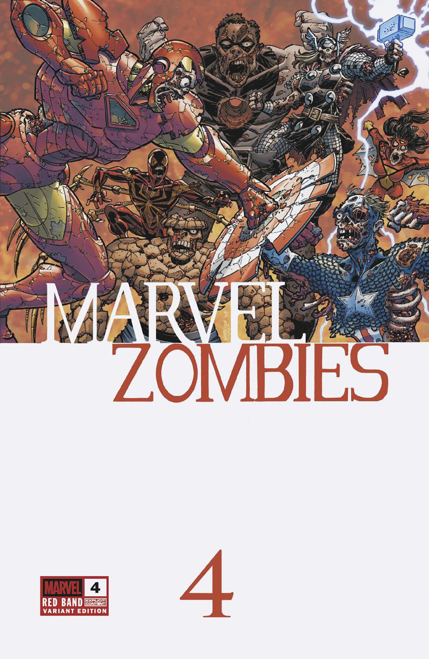 MARVEL ZOMBIES: RED BAND #4 SCOTT KOBLISH RETRO ZOMBIE VARIANT [POLYBAGGED] ISBN: 75960621360300421 - Release Date: 12/31/25