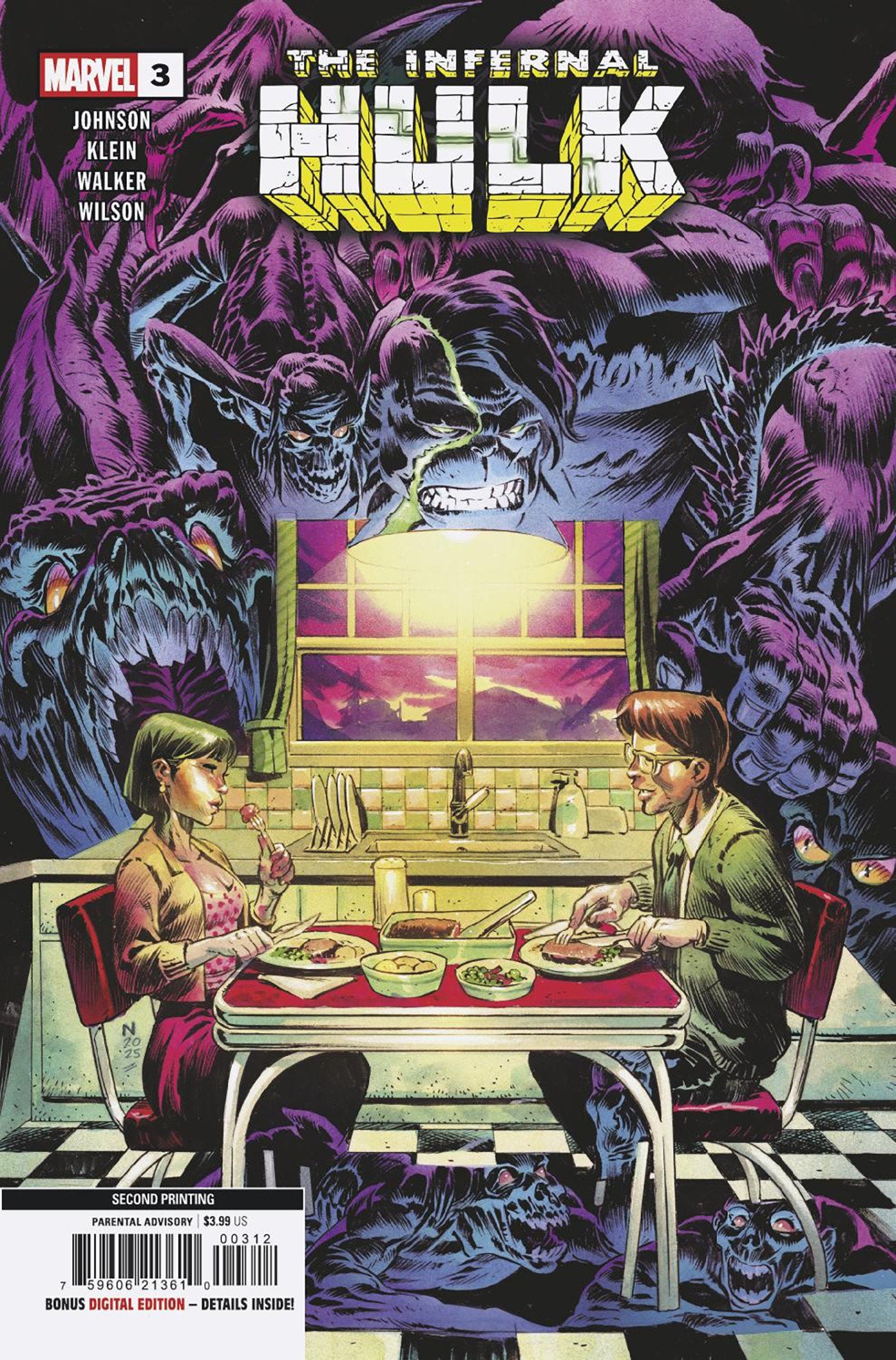 INFERNAL HULK #3 NIC KLEIN 2ND PRINTING VARIANT ISBN: 75960621361000312 - FOC DATE: 02/09/2026  - Release Date: 03/11/2026