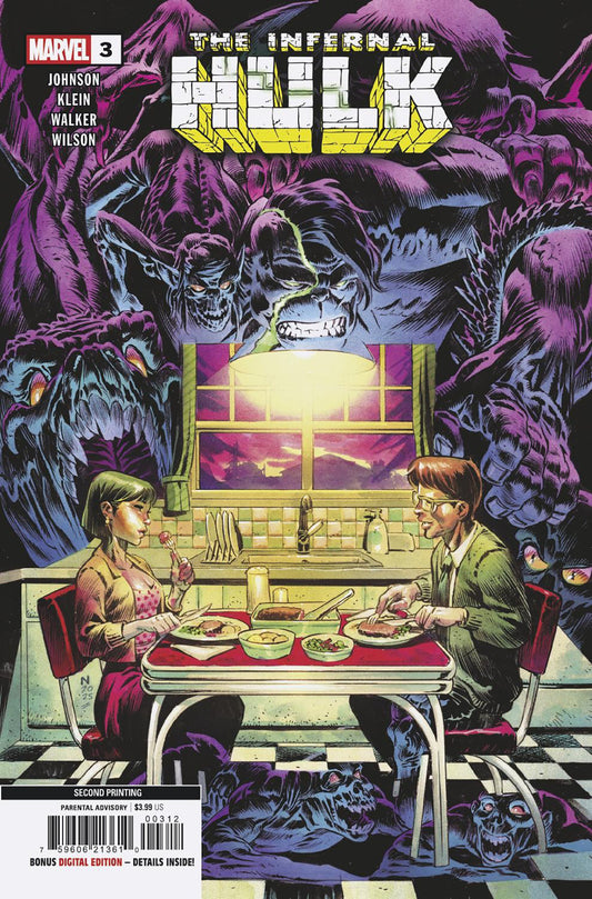 INFERNAL HULK #3 NIC KLEIN 2ND PRINTING VARIANT ISBN: 75960621361000312 - FOC DATE: 02/09/2026  - Release Date: 03/11/2026