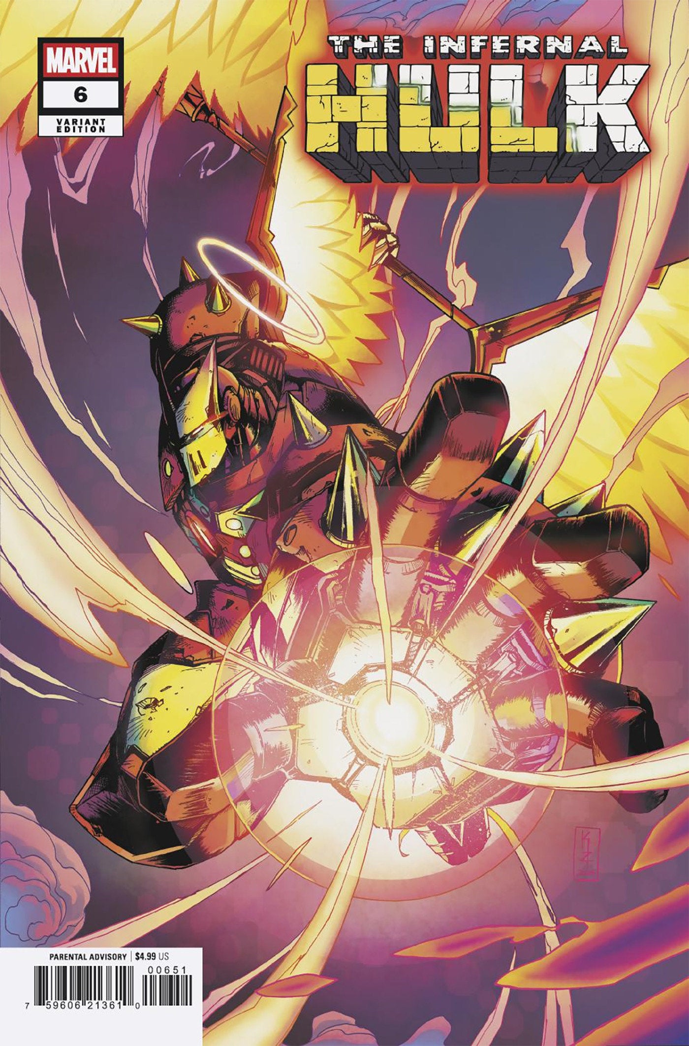 INFERNAL HULK #6 KEI ZAMA HELLBUSTER ARMOR VARIANT ISBN: 75960621361000651 - FOC DATE: 3/22/26  - Release Date: 4/22/26