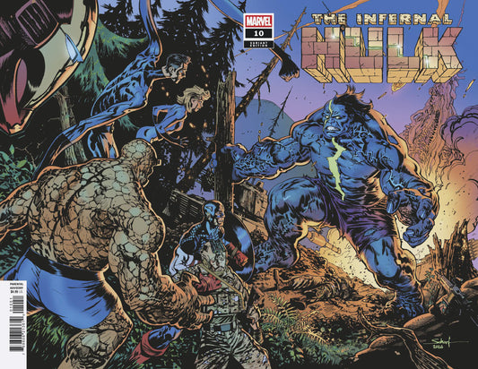 INFERNAL HULK #10 JONAS SCHARF WRAPAROUND BATTLE VARIANT ISBN: 75960621361001051 - FOC DATE: 7/12/26  - Release Date: 8/12/26