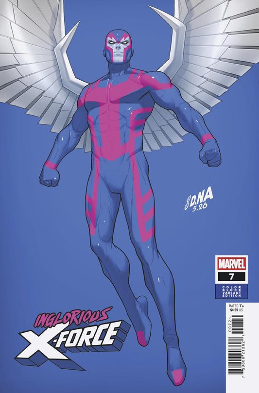 INGLORIOUS X-FORCE #7 DAVID NAKAYAMA COLOR BLOCK BLUE VARIANT ISBN: 75960621362700721 - FOC DATE: 6/14/26  - Release Date: 7/15/26