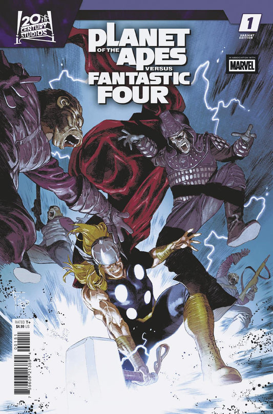 PLANET OF THE APES VS. FANTASTIC FOUR #1 FRANCESCO MOBILI VERSUS VARIANT ISBN: 75960621389400151 - Release Date: 2/4/26