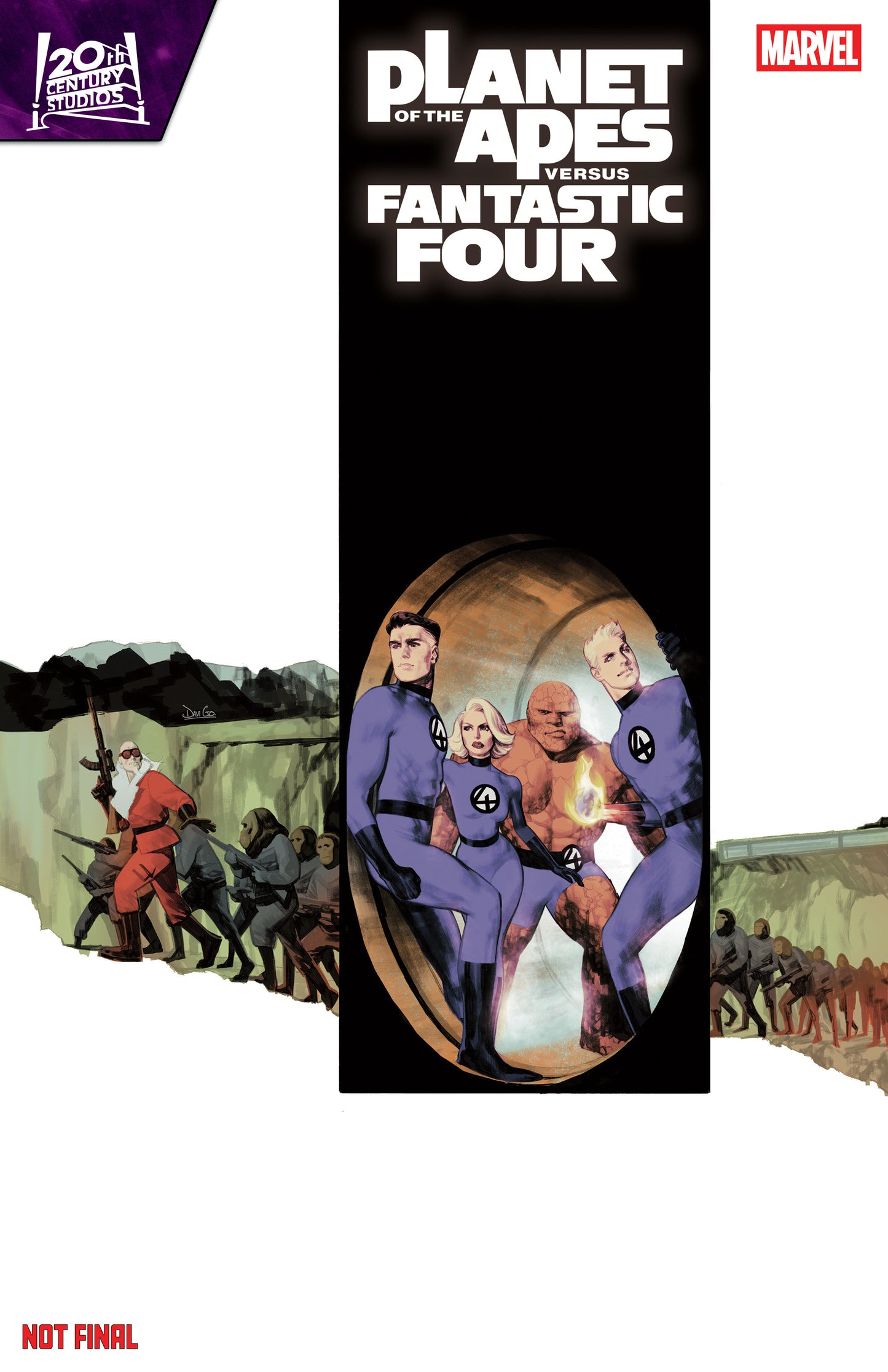 PLANET OF THE APES VS. FANTASTIC FOUR #2 DAVI GO MOVIE HOMAGE VARIANT ISBN: 75960621389400231 - FOC DATE: 02/09/2026  - Release Date: 03/11/2026