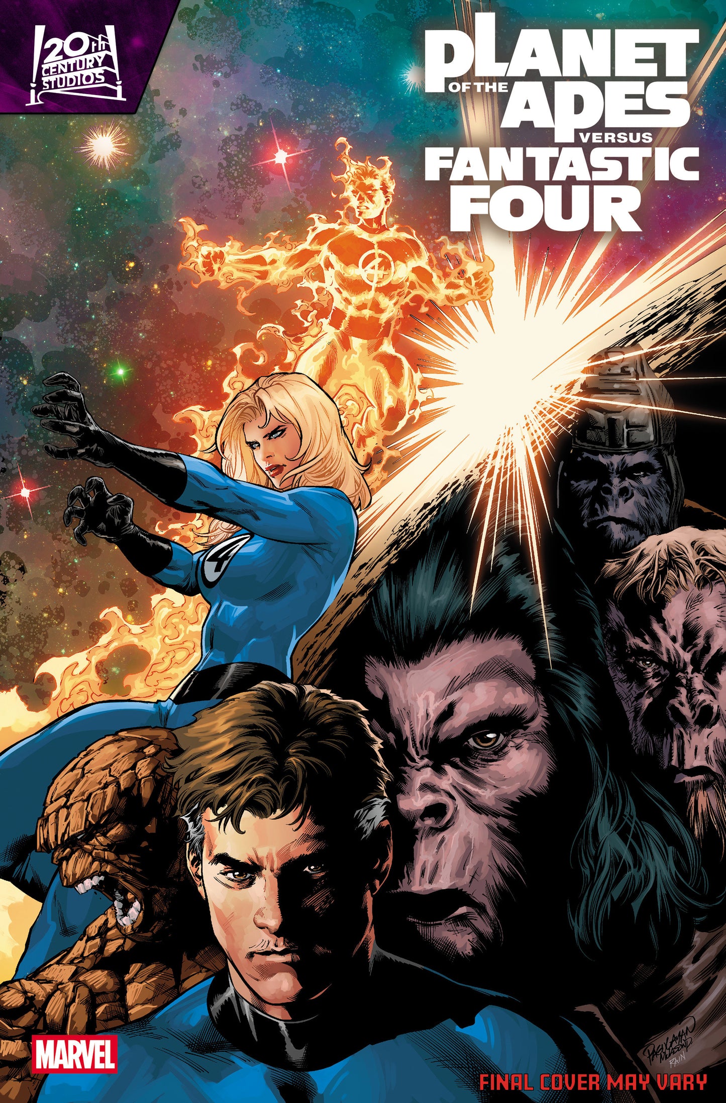 PLANET OF THE APES VS. FANTASTIC FOUR #2 CARLO PAGULAYAN VERSUS VARIANT ISBN: 75960621389400241 - FOC DATE: 02/09/2026  - Release Date: 03/11/2026
