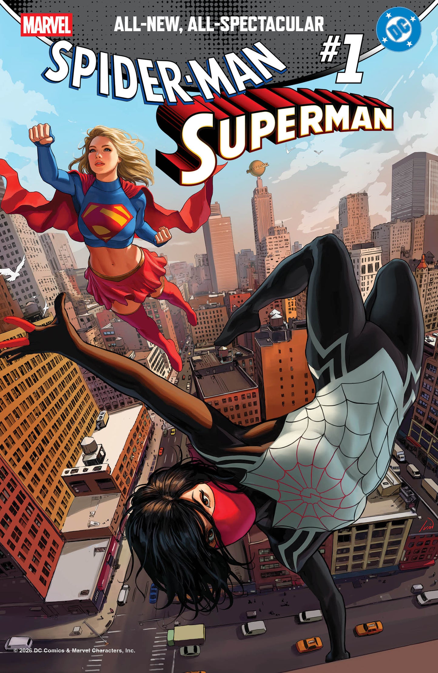 MARVEL/DC: SPIDER-MAN/SUPERMAN #1 IVAN TALAVERA VARIANT ISBN: 75960621395500121 - FOC DATE: 3/8/26  - Release Date: 4/22/26