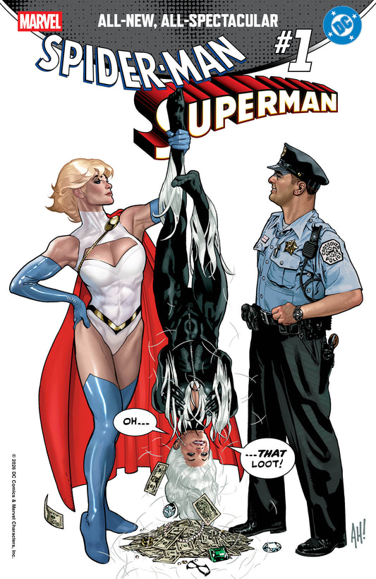 MARVEL/DC: SPIDER-MAN/SUPERMAN #1 ADAM HUGHES VARIANT ISBN: 75960621395500141 - FOC DATE: 3/8/26  - Release Date: 4/22/26