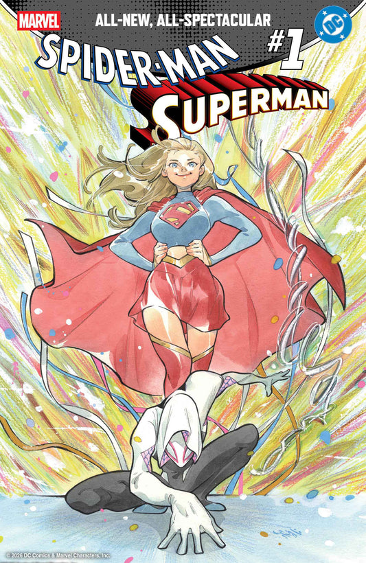 MARVEL/DC: SPIDER-MAN/SUPERMAN #1 PEACH MOMOKO VARIANT ISBN: 75960621395500171 - FOC DATE: 3/8/26  - Release Date: 4/22/26