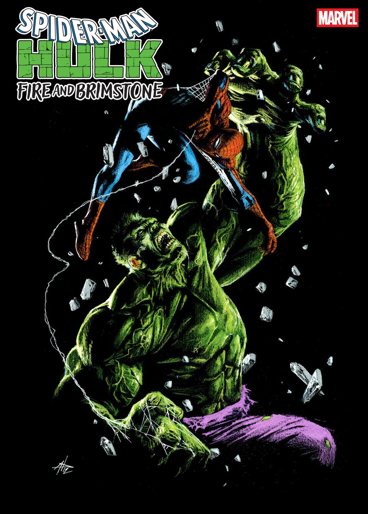 SPIDER-MAN/HULK: FIRE AND BRIMSTONE #3 GABRIELE DELL'OTTO VARIANT ISBN: 75960621436500321 - FOC DATE: 9/27/26  - Release Date: 10/28/26