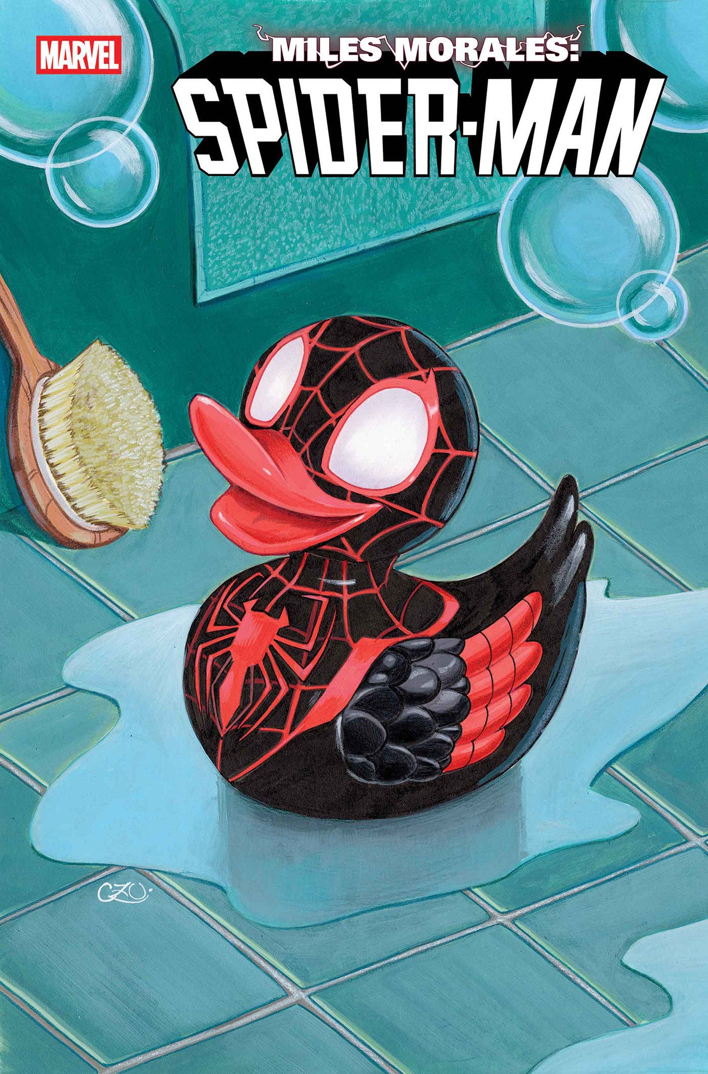 MILES MORALES: SPIDER-MAN #1 CHRISSIE ZULLO MARVEL DUCK VARIANT ISBN: 75960621462400151 - FOC DATE: 6/28/26  - Release Date: 8/12/26