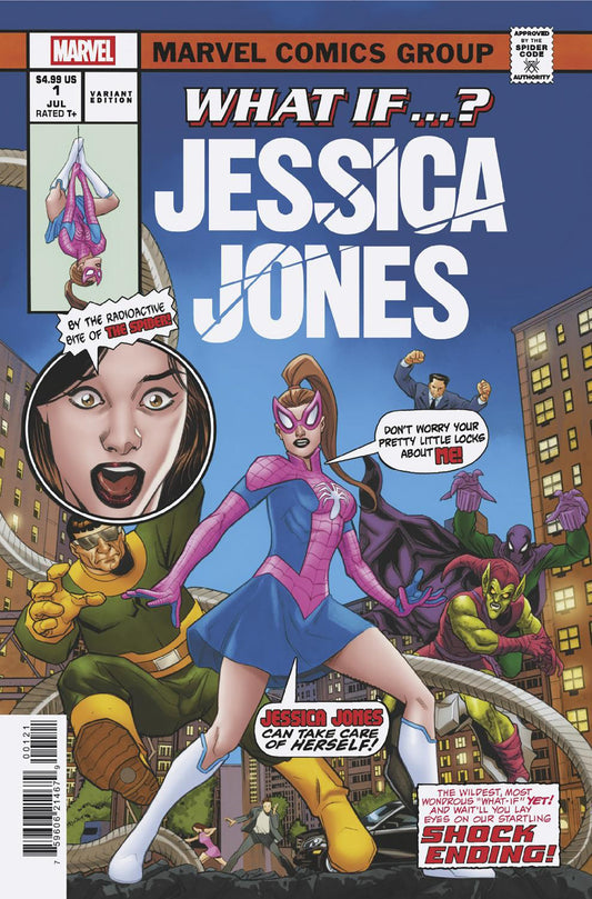 WHAT IF...? JESSICA JONES #1 DAVID MESSINA HOMAGE VARIANT ISBN: 75960621467900121 - FOC DATE: 6/14/26  - Release Date: 7/15/26