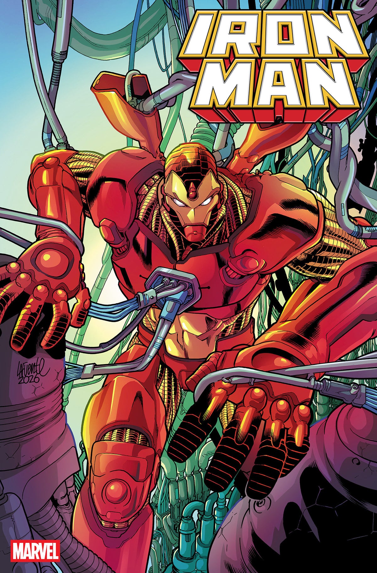 IRON MAN #10 DAVID LAFUENTE VARIANT ISBN: 75960621491401031 - FOC DATE: 9/13/26  - Release Date: 10/14/26