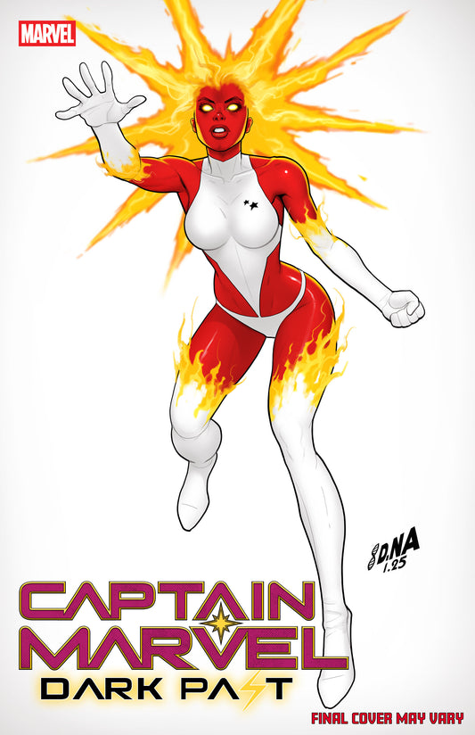 CAPTAIN MARVEL: DARK PAST #1 DAVID NAKAYAMA COLOR BLOCK WHITE VARIANT ISBN: 75960621492100151 - FOC DATE: 2/16/26  - Release Date: 4/1/26