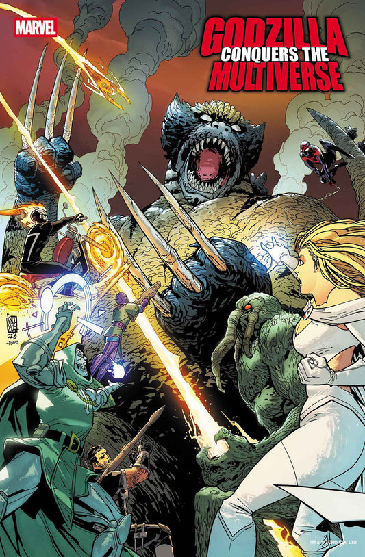 GODZILLA CONQUERS THE MULTIVERSE #1 GIUSEPPE CAMUNCOLI VARIANT ISBN: 75960621495200141 - FOC DATE: 6/7/26  - Release Date: 7/22/26