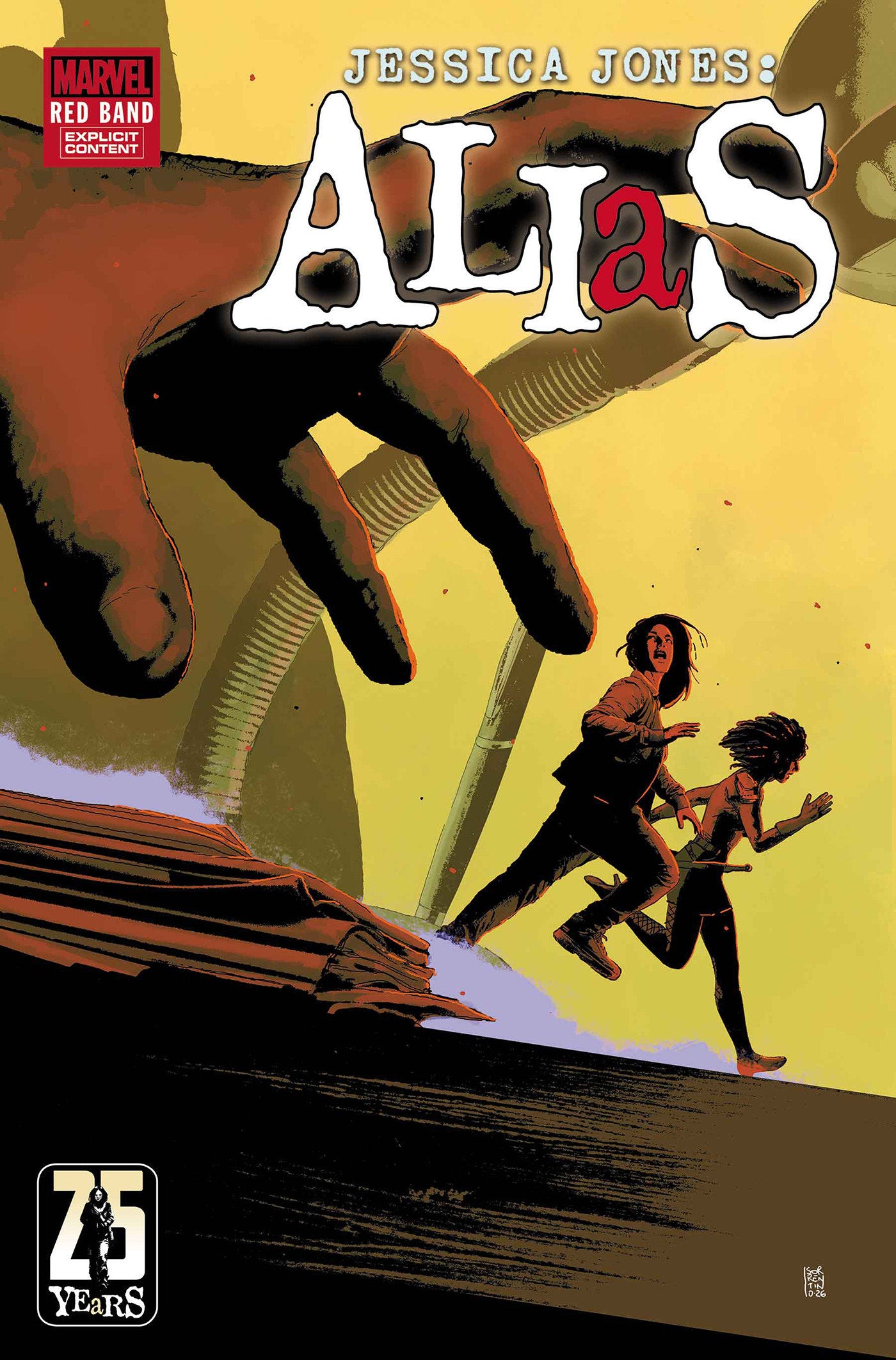 ALIAS: RED BAND #5 ANDREA SORRENTINO VARIANT [POLYBAGGED] ISBN: 75960621502700521 - FOC DATE: 6/21/26  - Release Date: 7/29/26