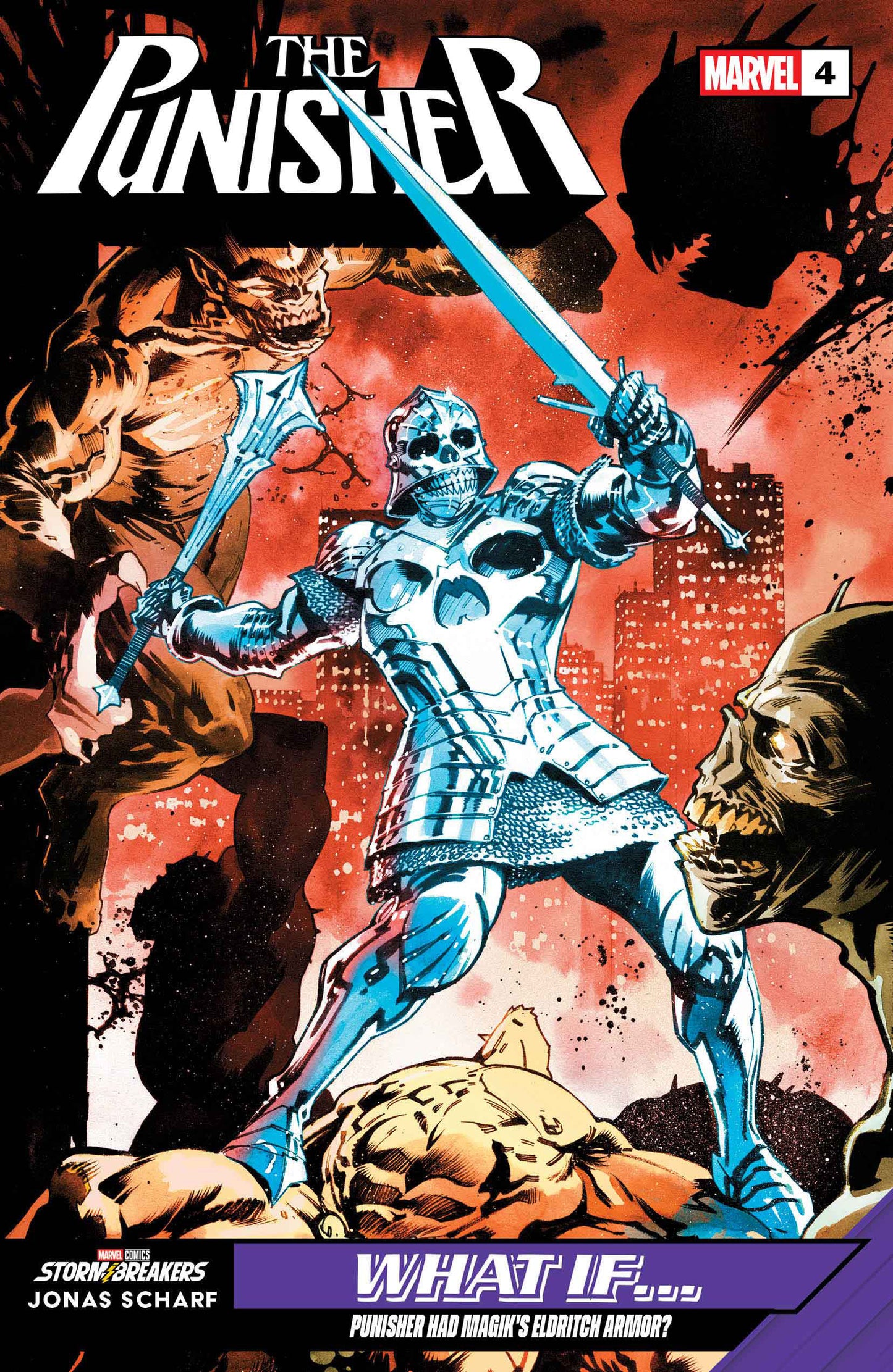 PUNISHER #4 JONAS SCHARF WHAT IF...? VARIANT ISBN: 75960621516400431 - FOC DATE: 4/19/26  - Release Date: 5/20/26