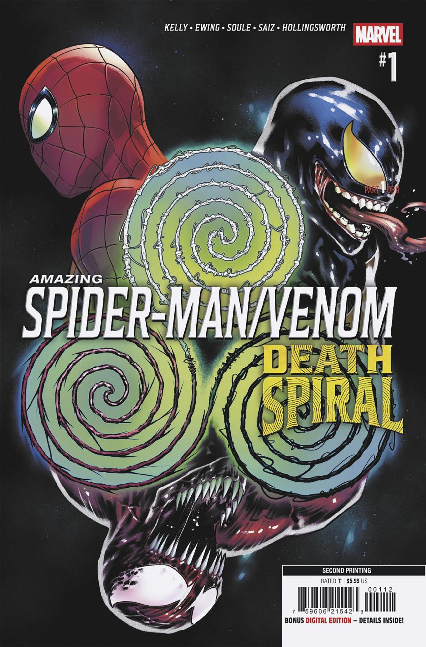 AMAZING SPIDER-MAN/VENOM: DEATH SPIRAL #1 CAFU 2ND PRINTING VARIANT [DS] ISBN: 75960621542300112 - FOC DATE: 3/8/26  - Release Date: 4/8/26