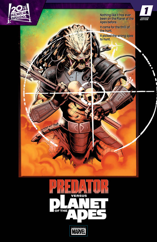 PREDATOR VS. THE PLANET OF THE APES #1 CHRIS CAMPANA MOVIE POSTER HOMAGE VARIANT ISBN: 75960621569000131 - FOC DATE: 6/14/26  - Release Date: 7/29/26