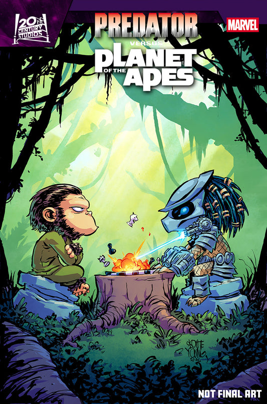 PREDATOR VS. THE PLANET OF THE APES #1 SKOTTIE YOUNG VARIANT ISBN: 75960621569000151 - FOC DATE: 6/14/26  - Release Date: 7/29/26