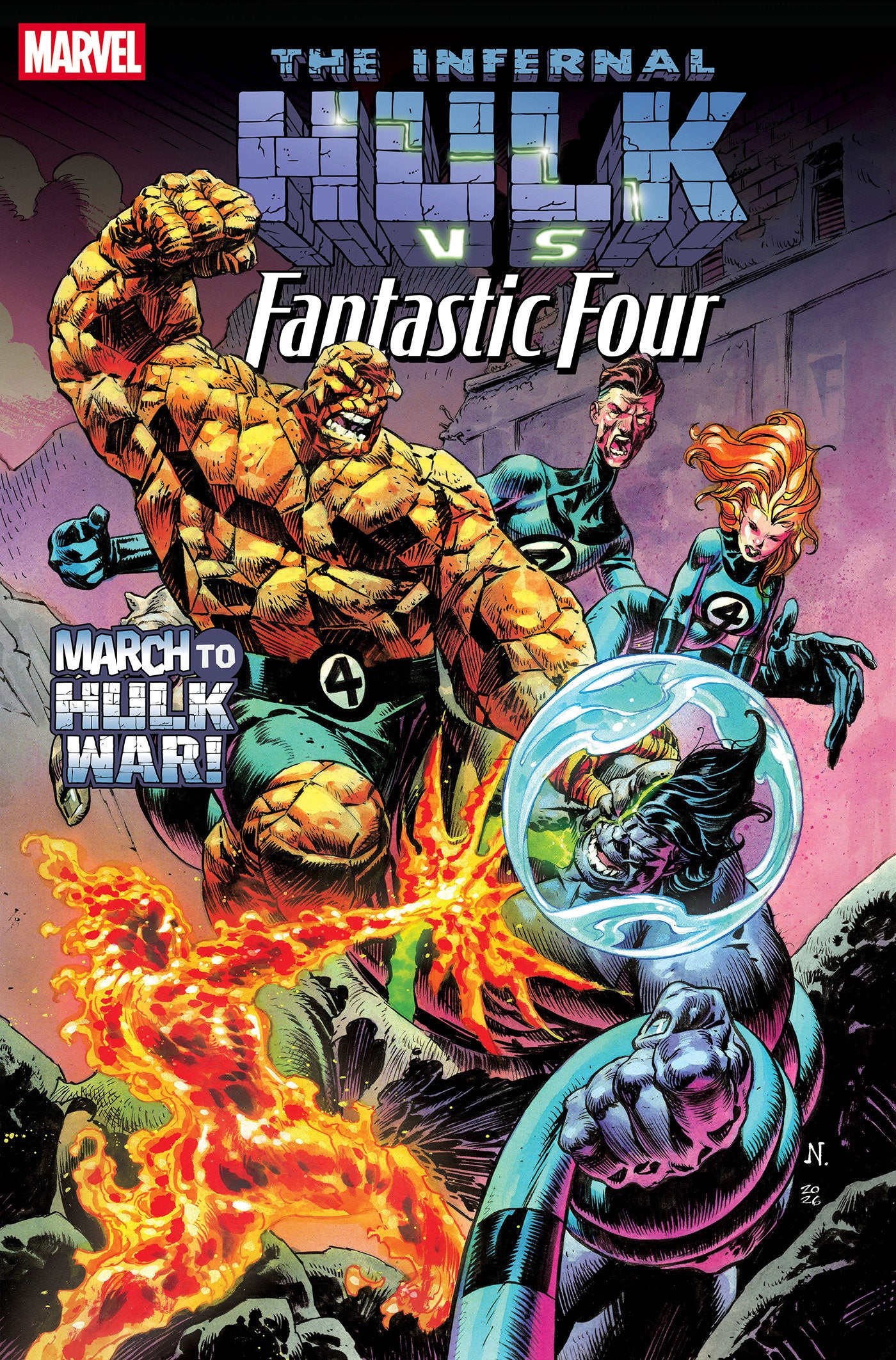 INFERNAL HULK VS. FANTASTIC FOUR #1 ISBN: 75960621585000111 - FOC DATE: 9/13/26  - Release Date: 10/14/26