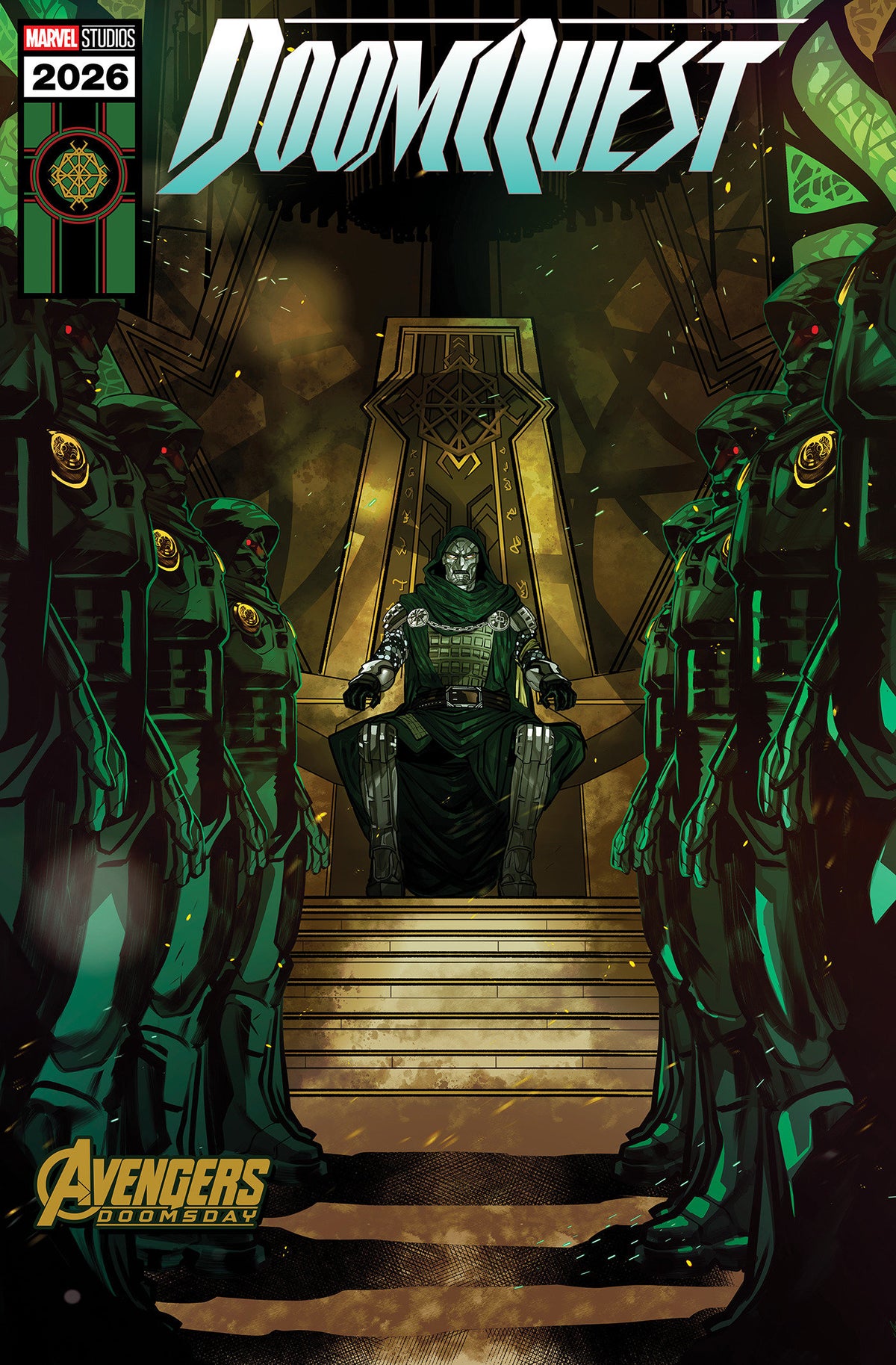 DOOMQUEST #6 COVER D GUILHERME BALBI MARVEL STUDIOS DOOMSDAY VARIANT ISBN: 75960621590400631 - FOC DATE: 10/25/26  - Release Date: 12/2/26