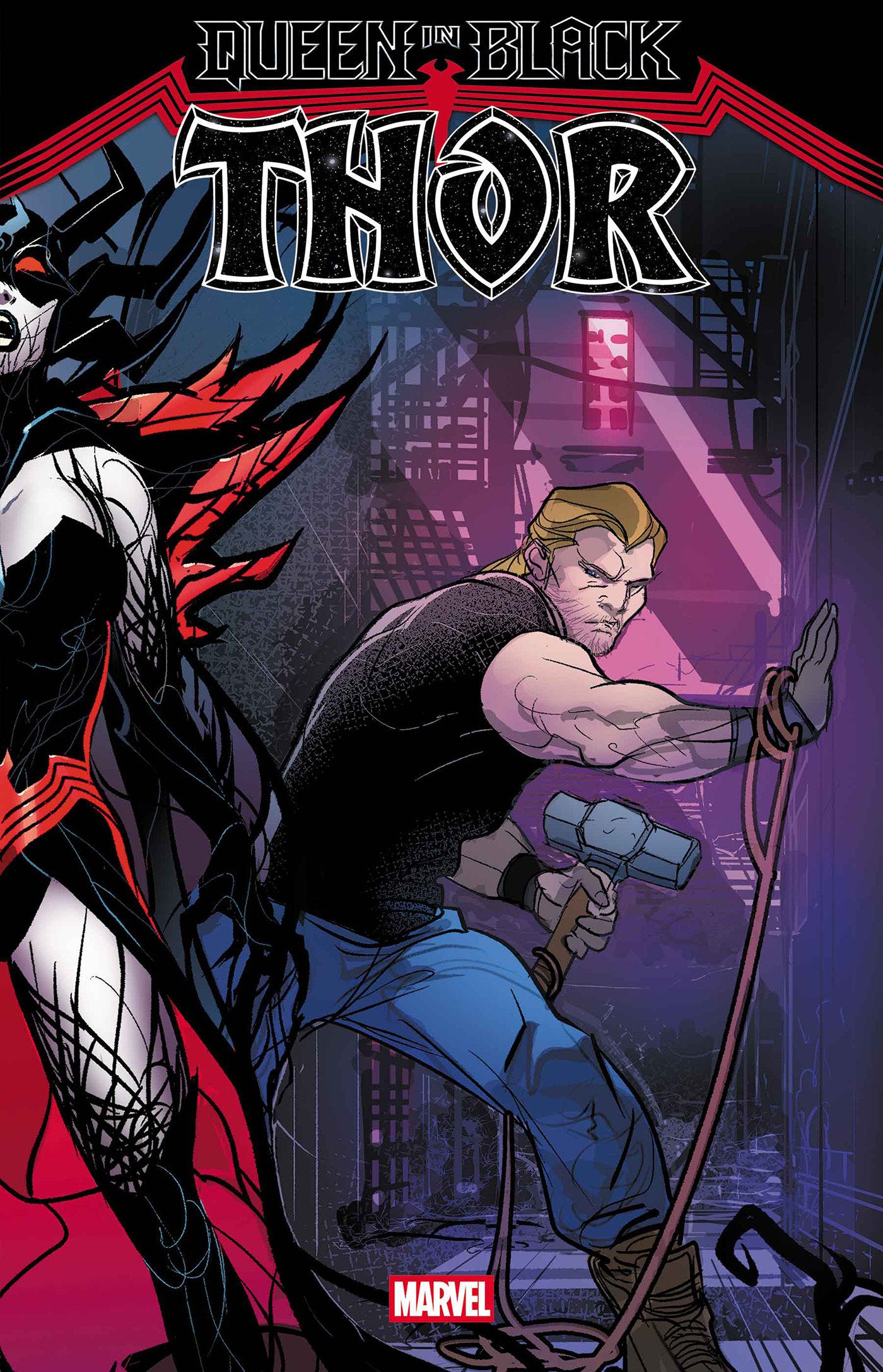 QUEEN IN BLACK: THOR #1 [QIB] ISBN: 75960621632100111 - FOC DATE: 7/12/26  - Release Date: 8/12/26