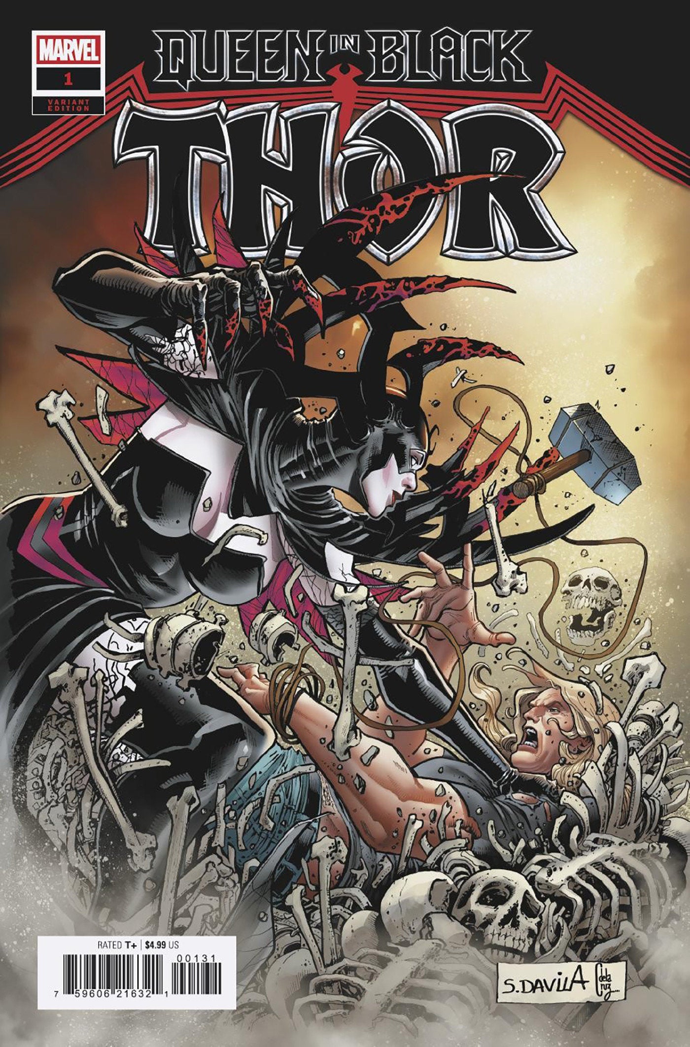 QUEEN IN BLACK: THOR #1 SERGIO DAVILA VARIANT [QIB] ISBN: 75960621632100131 - FOC DATE: 7/12/26  - Release Date: 8/12/26
