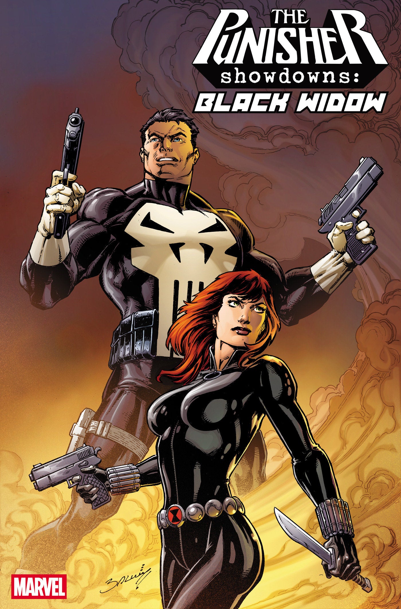 PUNISHER SHOWDOWNS: BLACK WIDOW #1 MARK BAGLEY VARIANT ISBN: 75960621636900131 - FOC DATE: 9/20/26  - Release Date: 10/21/26