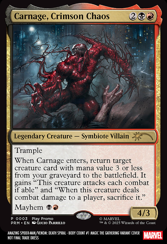 AMAZING SPIDER-MAN/VENOM: DEATH SPIRAL - BODY COUNT #1 LUCIO PARRILLO MAGIC: THE GATHERING VARIANT [DS] ISBN: 75960621648200151 - FOC DATE: 4/12/26  - Release Date: 5/13/26