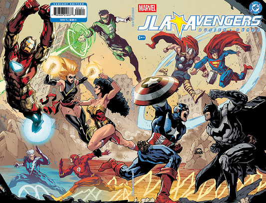 JLA/AVENGERS #1 FACSIMILE EDITION RYAN STEGMAN WRAPAROUND VARIANT ISBN: 75960621667300121 - FOC DATE: 4/19/26  - Release Date: 5/27/26
